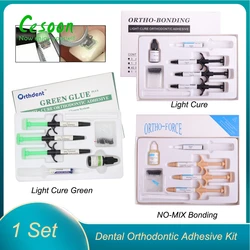 Cesoon Dental Orthodontic Adhesive Kit Light Cure Green Glue NO-MIX Direct Bonding System Dentist Ortho Resin Dentistry Material