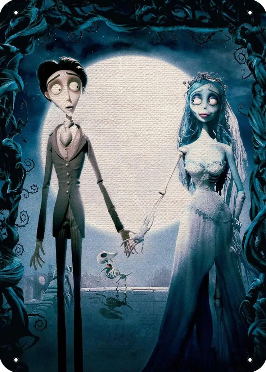 Mzzxpt Corpse Bride Trend Metal Tin Sign 12