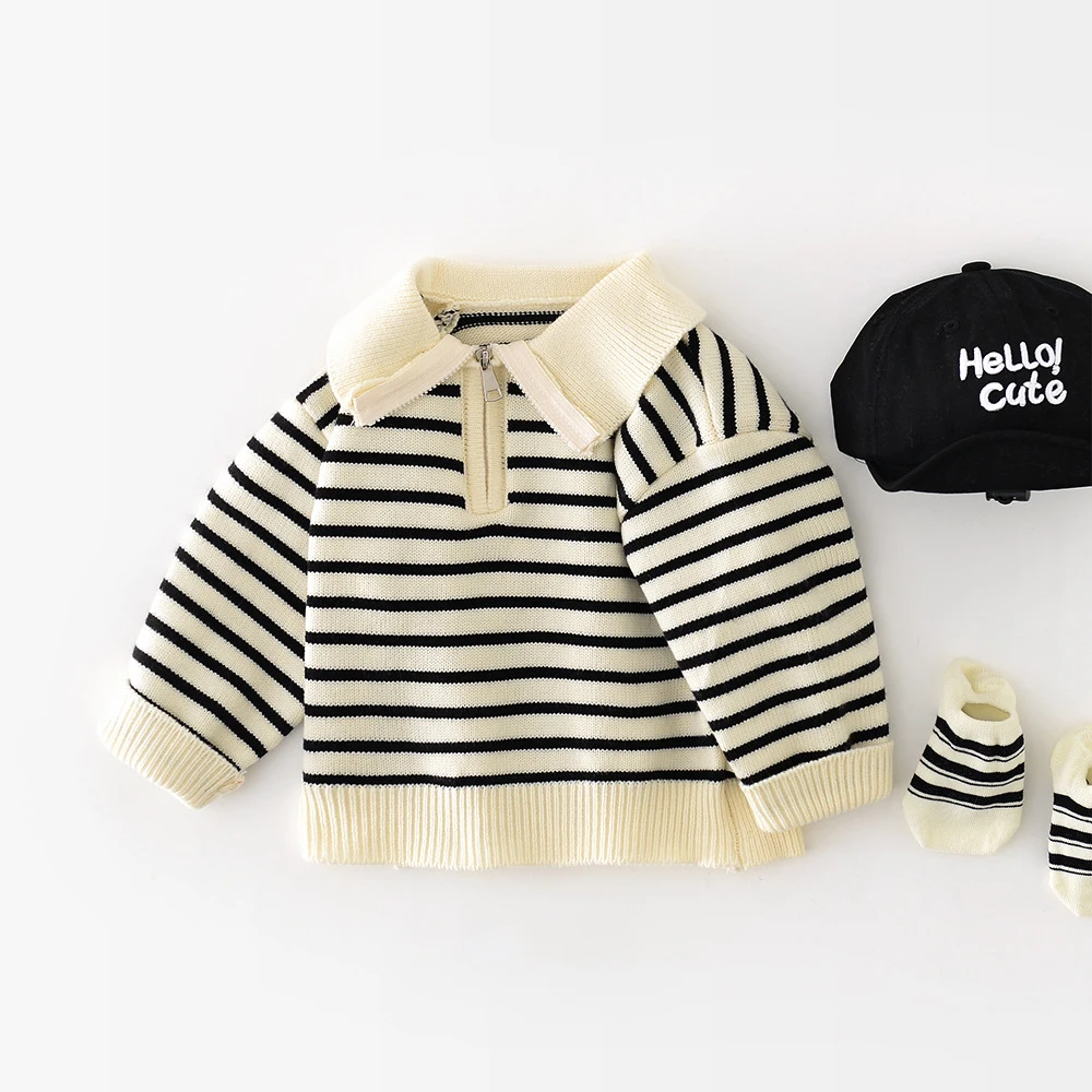 

LILIGIRL Baby Sweaters Classical Striped Baby Boys Knitwear Toddler Girls Sweaters Boys Cardigans 9M-3T