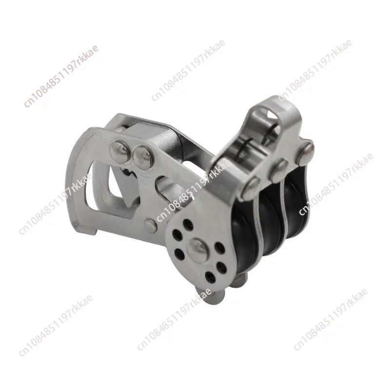 304 Stainless Steel Nylon Locking Pulley for Outdoor Vehicle Awning Sailboat Rope Surfing Sail Hardware - view 2