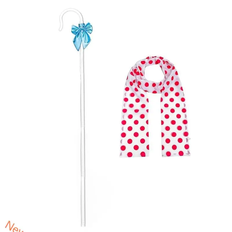 Bowknot الراعي الموظفين هوك وشاح 2PCS زي الراعي الاكسسوارات أزياء الهالوين تأثيري للنساء الفتيات هدية #1