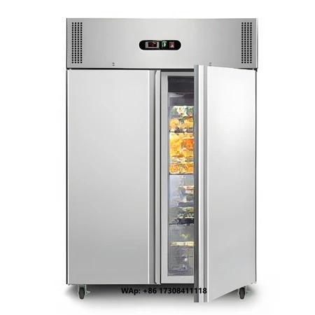 Commercial Stainless Steel 304 air Cooled Deep  Meat Fish Freezer Upright Freezer for Kitchen