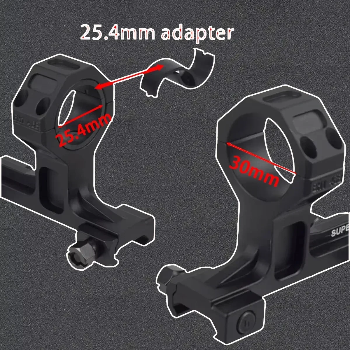 Taktische GEISS Automatische Airsoft AR15 AK47 Gewehr Optische Umfang Montieren Cantilever 25,4mm 30mm QD Halterung Für Picatinny Schiene jagd