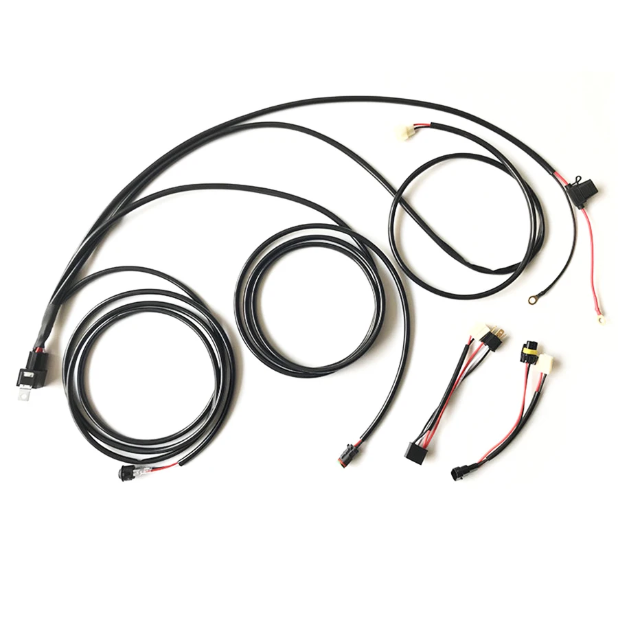12V Single Car LED Light Bar Wiring Loom Harness Plug & Play Quick Installation