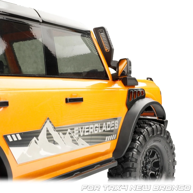 RC سيارة الخوض خرطوم مرآة الرؤية الخلفية مع بدوره إشارة محاكاة تعديل الملحقات ل 1/10 RC الزاحف TRX-4 جديد برونكو #4