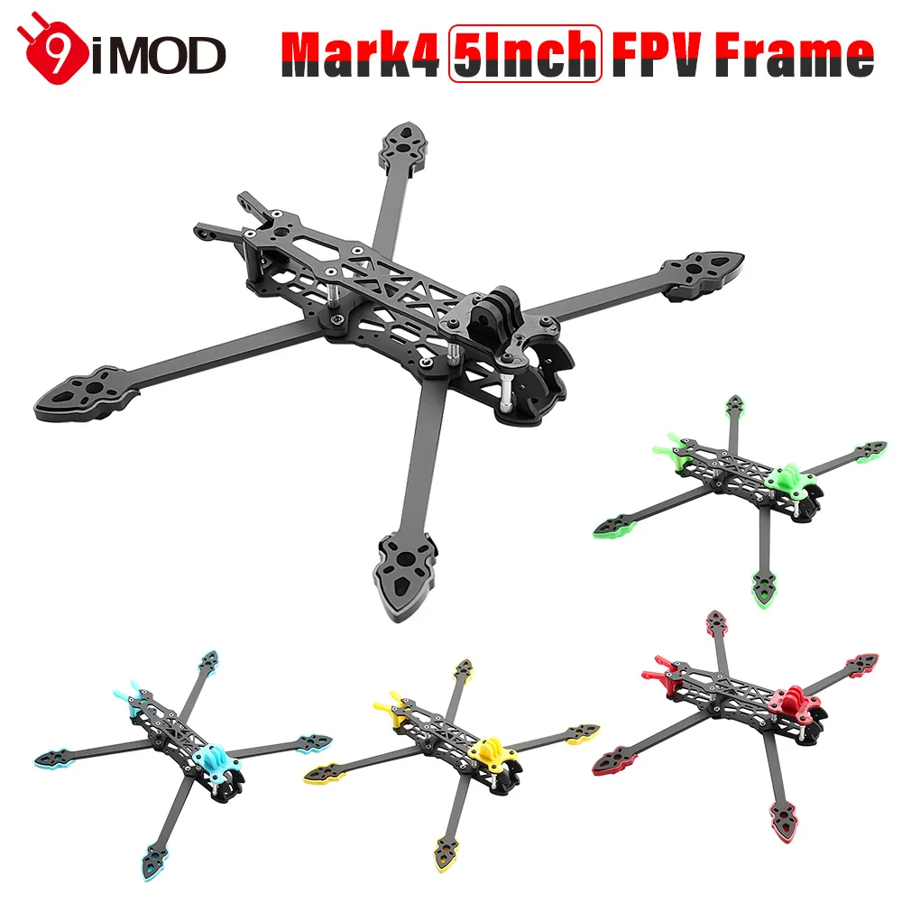 9IMOD Mark4 5 นิ้ว FPV Racing Drone กรอบ 225 มม.5 มม.3K คาร์บอนไฟเบอร์ 5 "FPV Freestyle RC Racing Drone พิมพ์ชิ้นส่วน