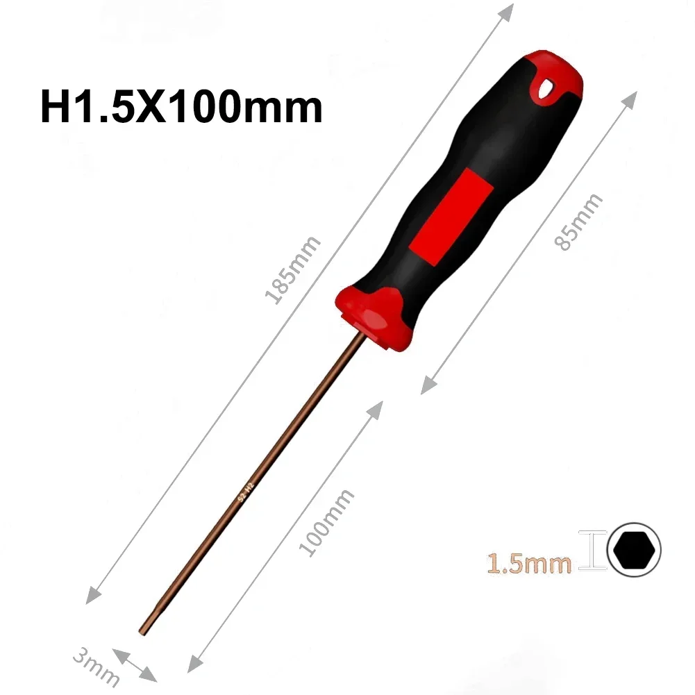 Tournevis hexagonal essoré avec clé magnétique, couple hexagonal, clé étoile, 100mm, 300mm, 1 pièce