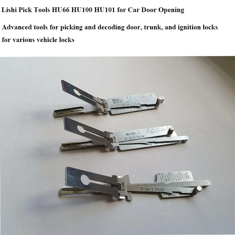 

Lishi 2-in-1 Lock Picking Tools vehicles Locksmith Pick HU66 HU101 HU100 Locksmith Tools for BMW,FORD,peugeot, LAND ROVER, VOLVO