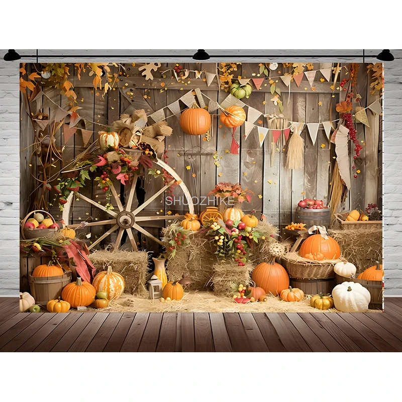 Danke Giving Day Frühling Ostern Fotografie Kulissen Kind Geburtstag Party Porträt Dekor Hintergrund Foto Studio Hintergrund DS-08