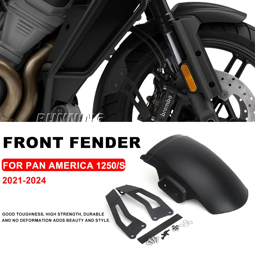 

New 265mm Motorcycle Extended ABS Mudguard Mud Guard Kit Front Fender For Pan America 1250 Special PA1250 S PA1250S 2021-2024