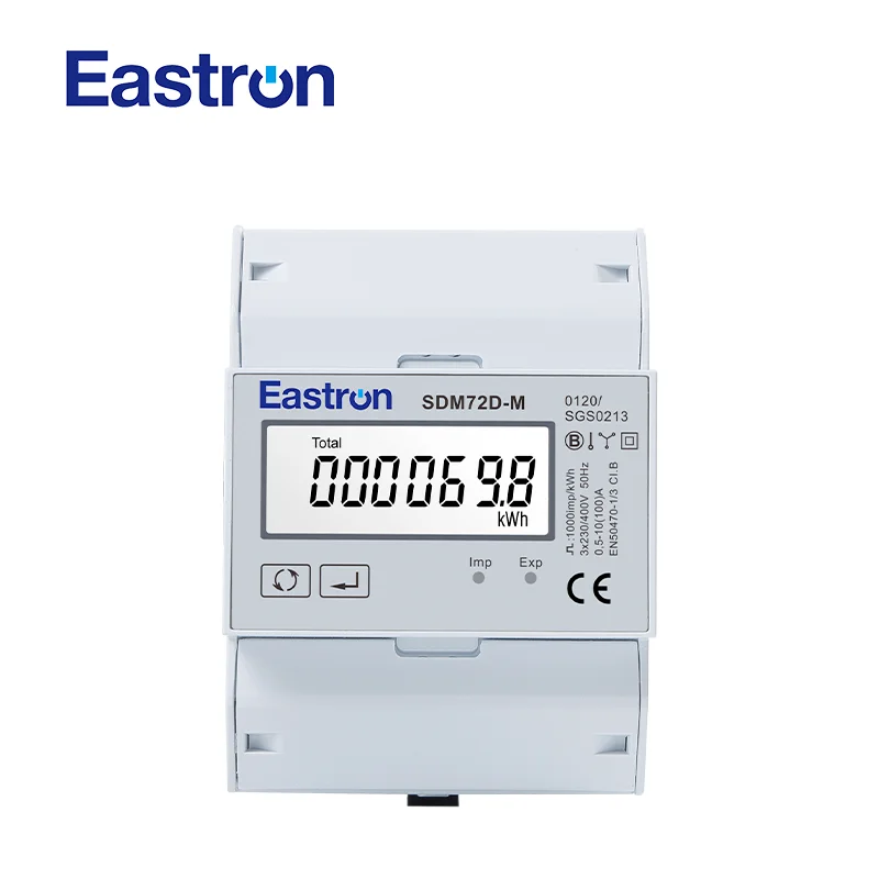 

SDM72D-M MID 220/230V 10(100)A, 3 Phase 4 Wire Din Rail Energy Meter with MID Approved