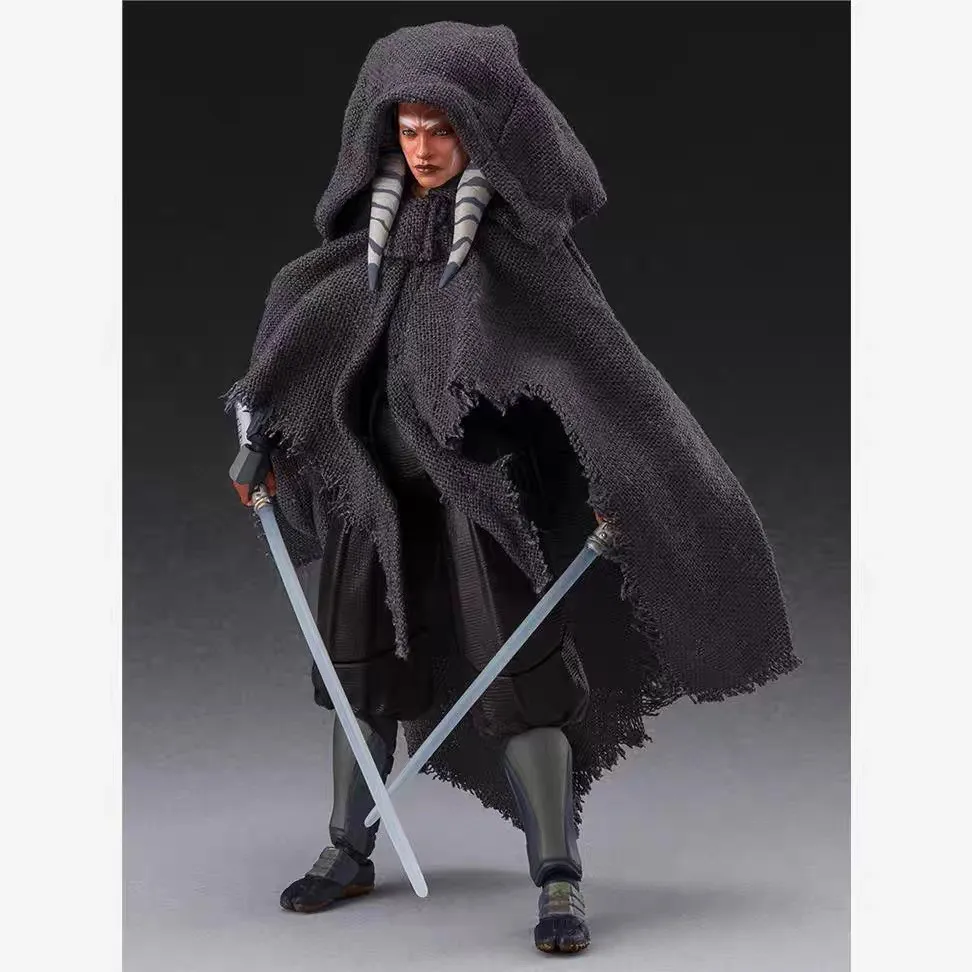Figura de Acción Articulada de Ahsoka Tano, Caballero Jedi y Aprendiz de Skywalker, Versión Japonesa, de Bandai Shf Star Wars, en Stock