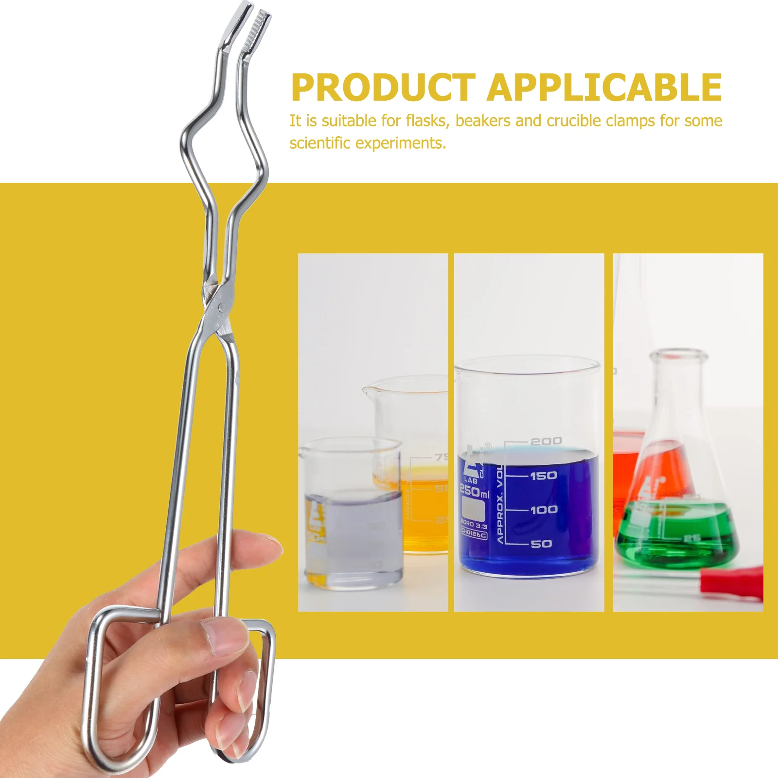 قارورة سلكية، ملحقات كيميائية حيوية، مفكات من الفولاذ المقاوم للصدأ، مختبر فضي