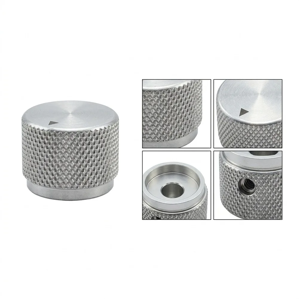 5pcs Aluminum Knob Set for 6mm Potentiometer Shafts Electronic Control Interface Lightweight and Dimensionally Stable