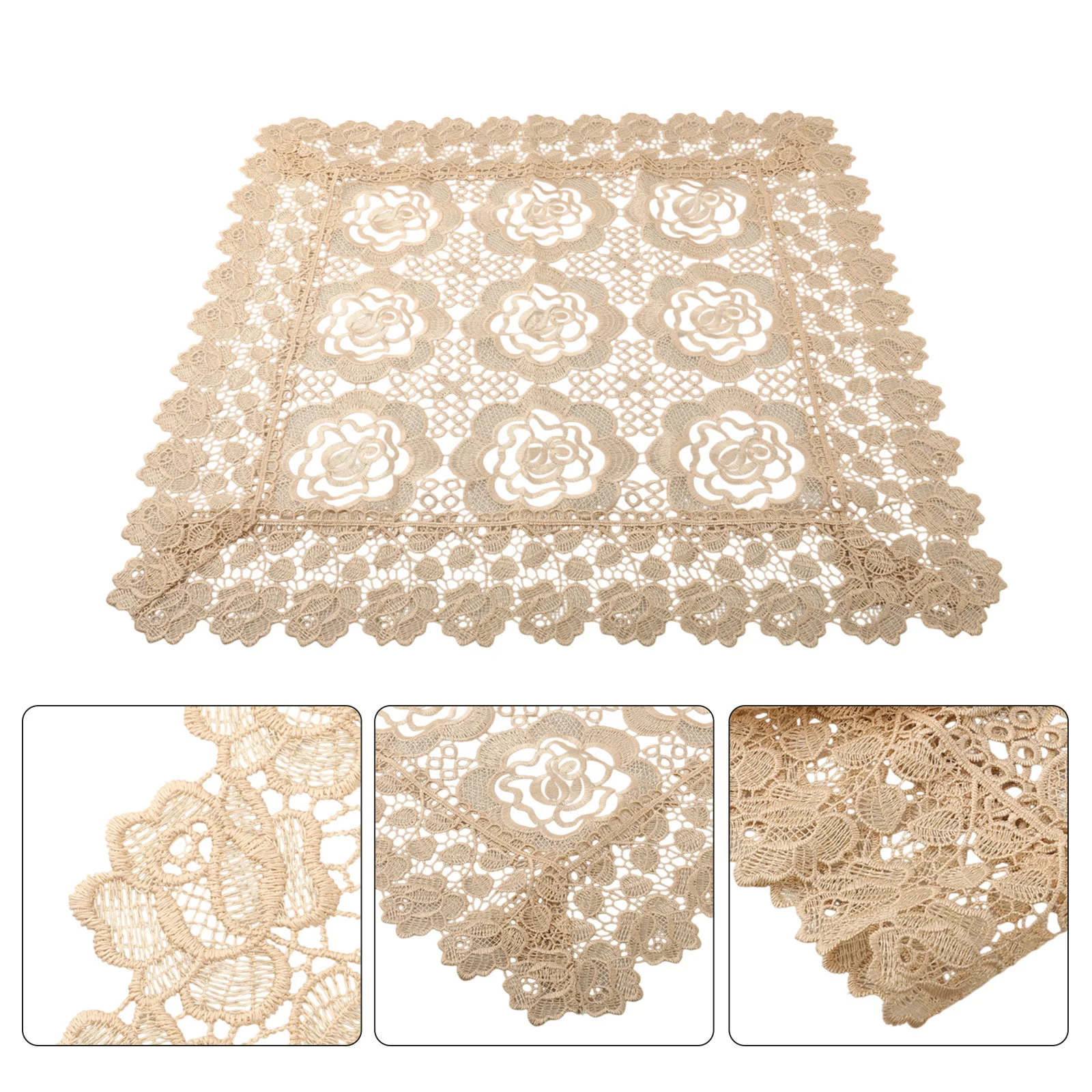 Elegant Floral Design Round Cover Great Addition to Any Room While Providing Protection from Dust and Scratches