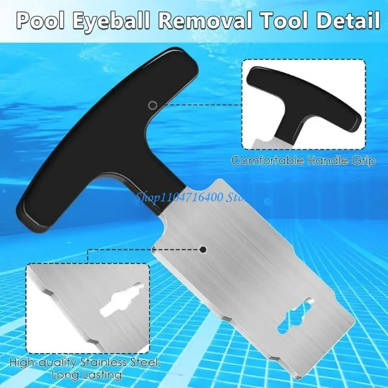 

y1gd Pool Plug Removal Tool Metal Spa Jet Remover for Spa Return Fittings Eyeball and Nozzle Quick Equipment Disassembly