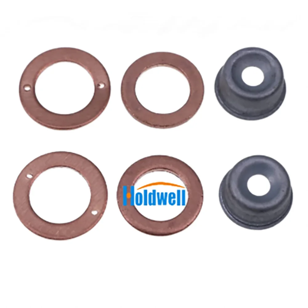 

Holdwell 2 Cylinder Injector Seal Kit with Heat Shield 19077-53650 19077-53652 Compatible for Kubota Engine D905 D1005 D1105