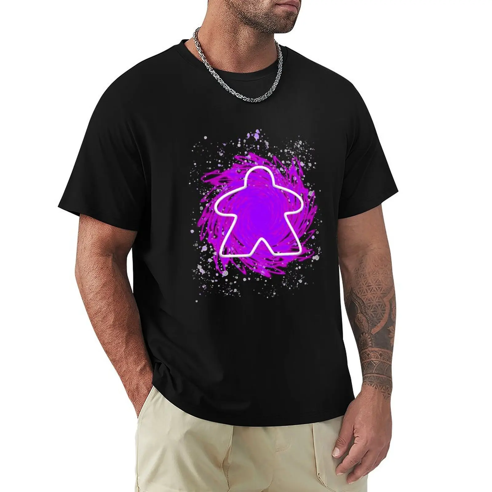 

Abstract Meeple - Purple T-Shirt cotton man t-shirts quick drying shirts graphic vintage graphic tee mens graphic t-shirts pack