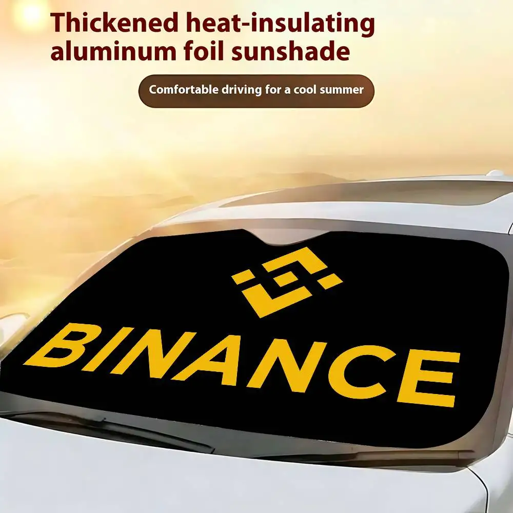 B-Binance عملة مظلة السيارات الستائر مظلة السيارات يغطي غطاء الزجاج الأمامي العالمي للطي قناع #2