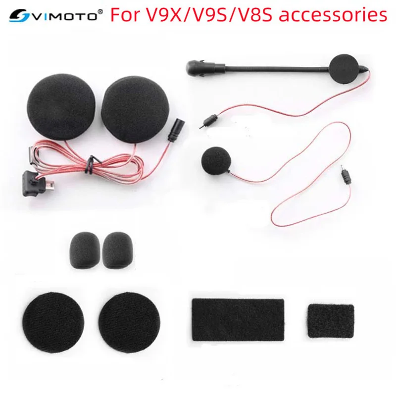 

Audio & Mic Kit for Vimoto V8S V9S V9X Helmet Intercom Headset Base Hard/Soft Microphone Accessories