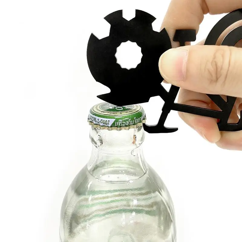 Bicicleta Metal Ferramenta Chave Chaveiro, Chaveiro Portátil, Mini Ferramentas Manuais, DIY Car Keyring, Presente de Ano Novo