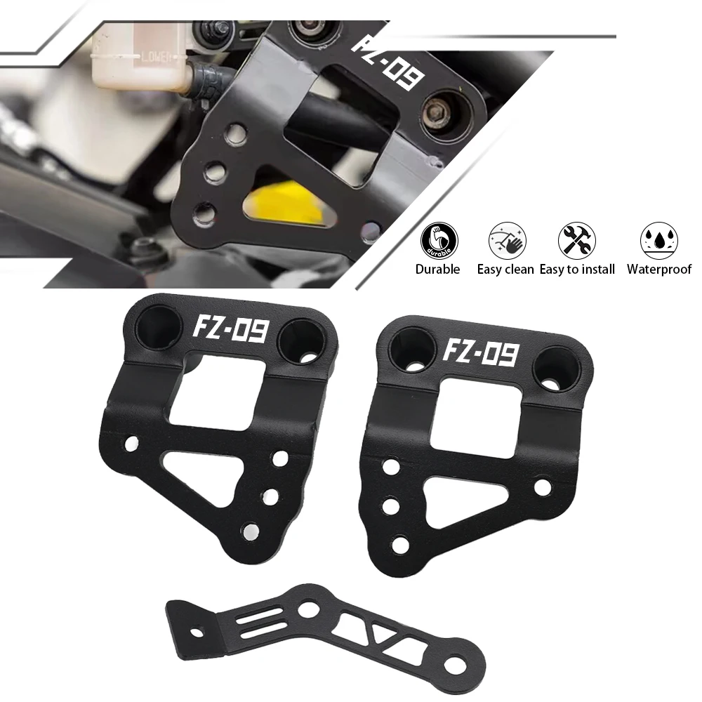 Para Yamaha FZ09/FZ-09/FZ 09, reposapiés del pasajero, reubicación, ajuste del pedal del pasajero, piezas de motocicletas 2014 2015 2016 2017