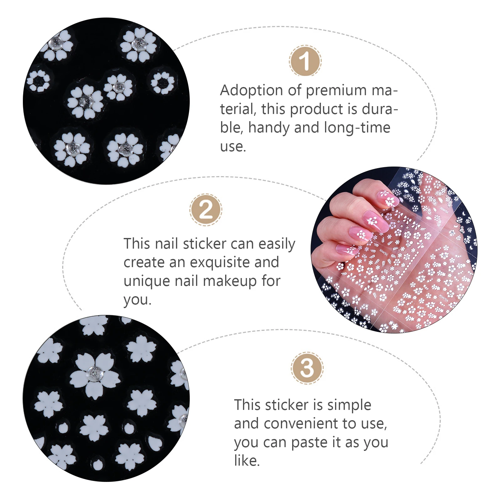 

30 Sheets Stickers Beige Snowflake Flower Christmas Christmas Accessories Decal Decor Art Stickers Long Use DIY Unique Makeup