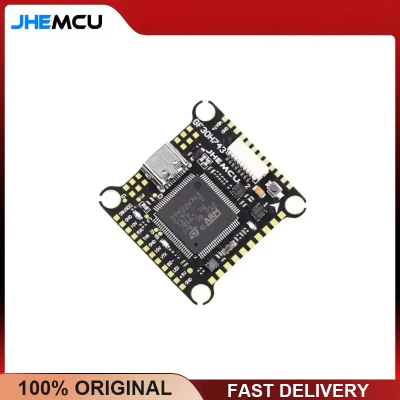 JHEMCU GF30H743 H743 480MHz Flight Controller ICM42688P Dual Baro OSD 128MB BlackBox Dual BEC 3-6S 30x30mm FPV Drone