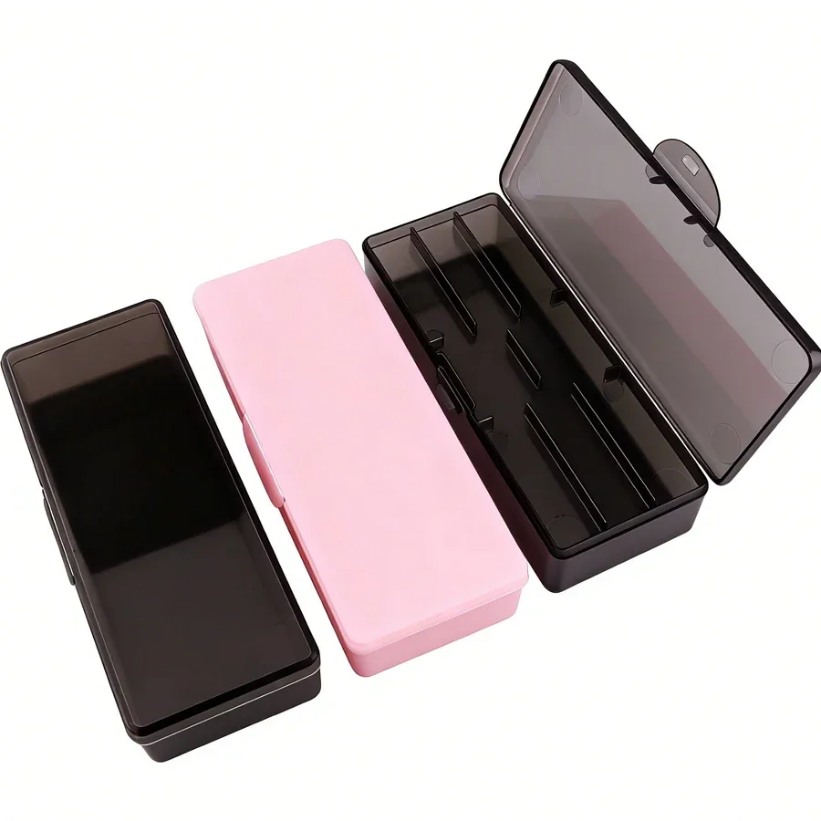 Double Layer Nail Tool Storage Box Organizer Case, Portable Manicure Pedicure Tools Container for Nail Files Cuticle Pusher