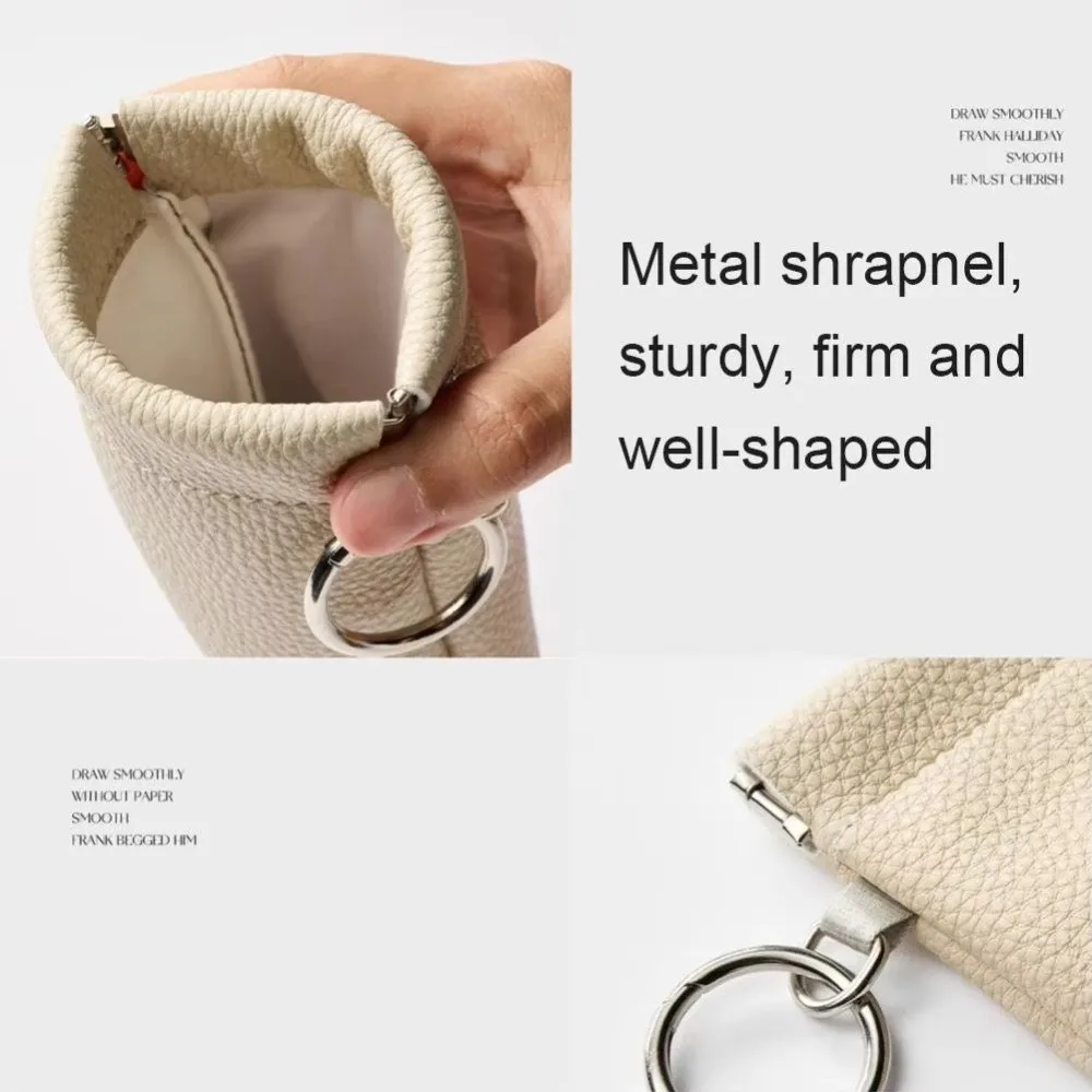 with Glasses Cloth Glasses Bag Automatic Closed Earphone Storage Eyewear Pouch Soft PU Protective Cover Sunglasses Case