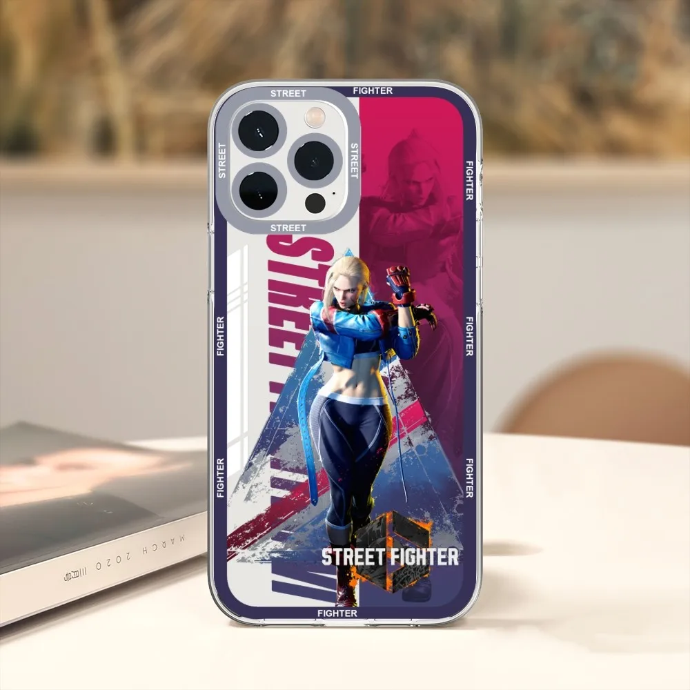 Game Streets F-Fighter 6 Phone Case For iPhone 11 12 Mini 13 14 15 Pro Max Transparent Shell