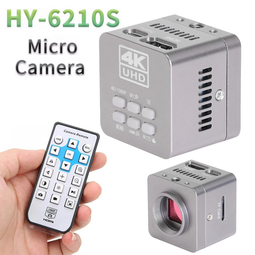 

HY-6210S Portable Electronic Digital Microscope Eyepiece Camera 4K UHD 41MP USB HDMI Camera for Video Microscope