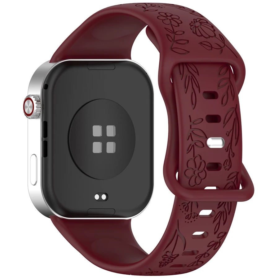 3D Bloemen Siliconen Bandje voor Redmi Watch 4 5 6 Smartwatch Polsbandje voor Xiaomi Mi Band 8/9/10 Pro Armband Horreband
