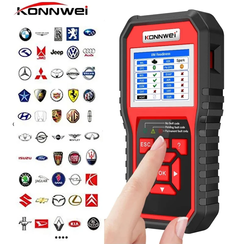 

Professional Car Diagnostic OBD2 Scanner KW850 Anto Scan OBD II Code Reader Check Engine Light Tools for All Cars After 1996