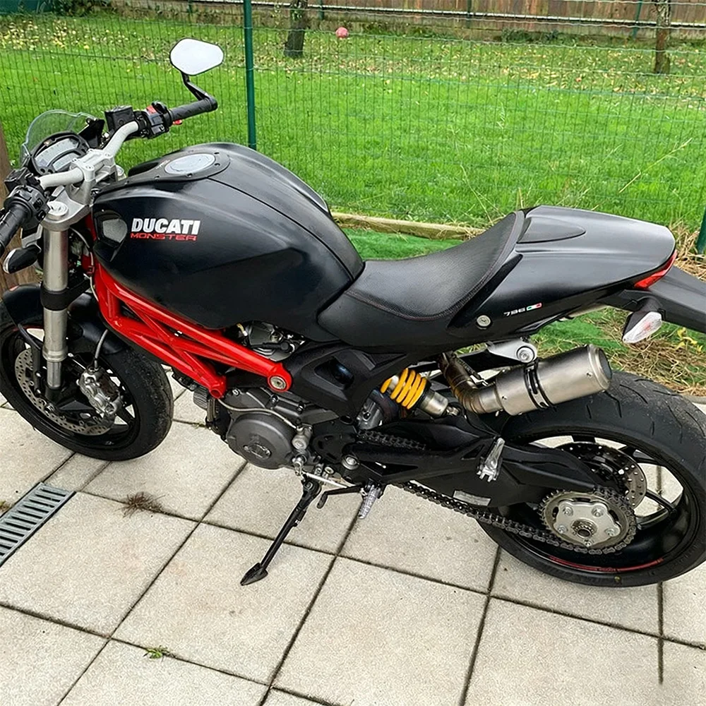 Slip-on-Auspuff für Ducati Monster 796 696 695 795 1100 Auspuff-Mittelrohr Schalldämpfersystem Auspuffanlagen Auspuffrohre – Detail 5