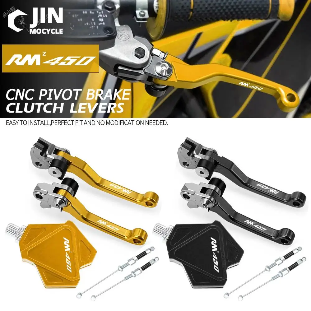 

Dirt Bike CNC Brake Clutch Levers Stunt Clutch Pull Cable Lever Replacement Easy System For SUZUKI RMZ450 2005-2018 2017 RMZ 450