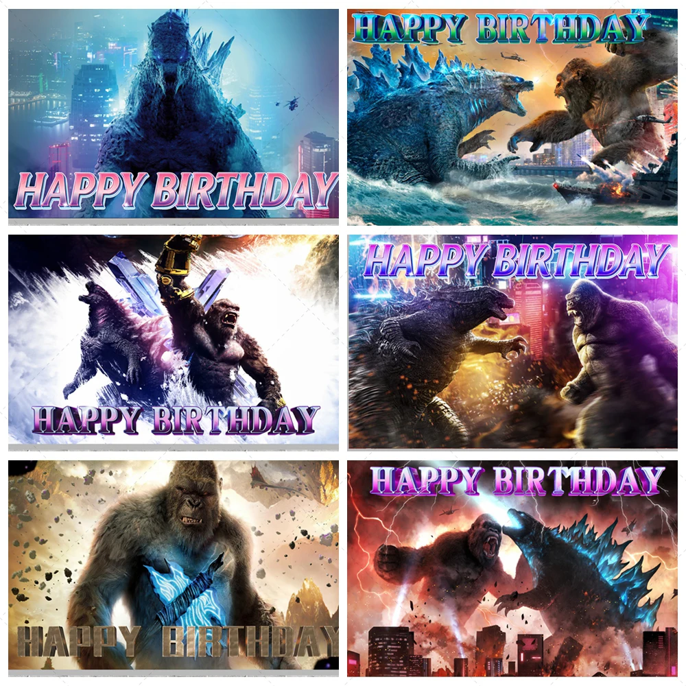 

Orangutan Monster Background Boy Girl Happy Birthday Party Decoration Monster Fight Photography Children Baby Birthday Backgroud