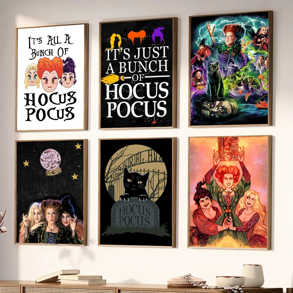 1 szt. Disney Hocus Pocus naklejki plakatowe ściana artystyczna malowidła ścienne dekoracja do pokoju gry prezenty Kawaii HD malowanie kocie