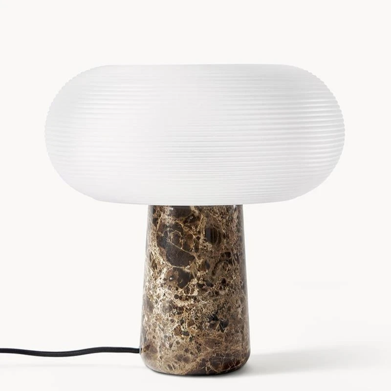 Modern minimalist marble bedside lamp for bedroom