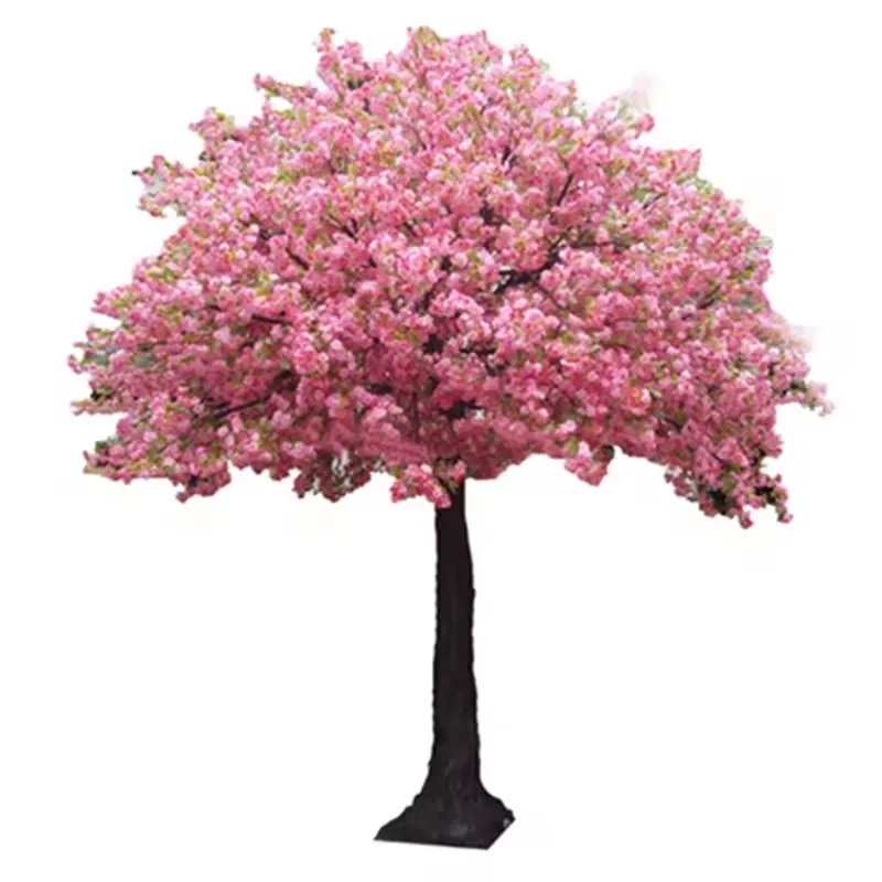 

2023 new fairy style wedding 4 forks 8 inch fake large blossom flowers trees artificial cherry tree