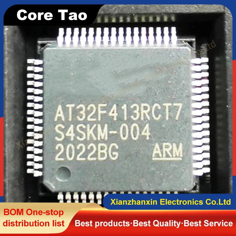 1~5pcs/lot AT32F413RCT7 AT32F413 413RCT7 LQFP64 Microcontroller chips in stock