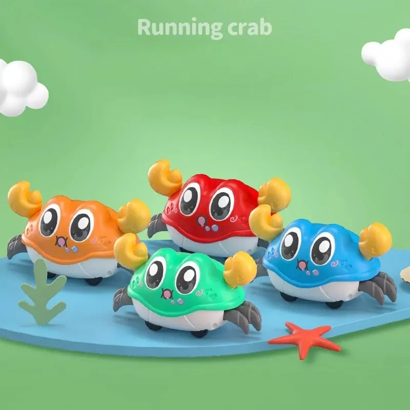 1Pc Random Colored Running Crab Cute Pet Car Mini Car Toys Walking Back and Forth for Baby Toys