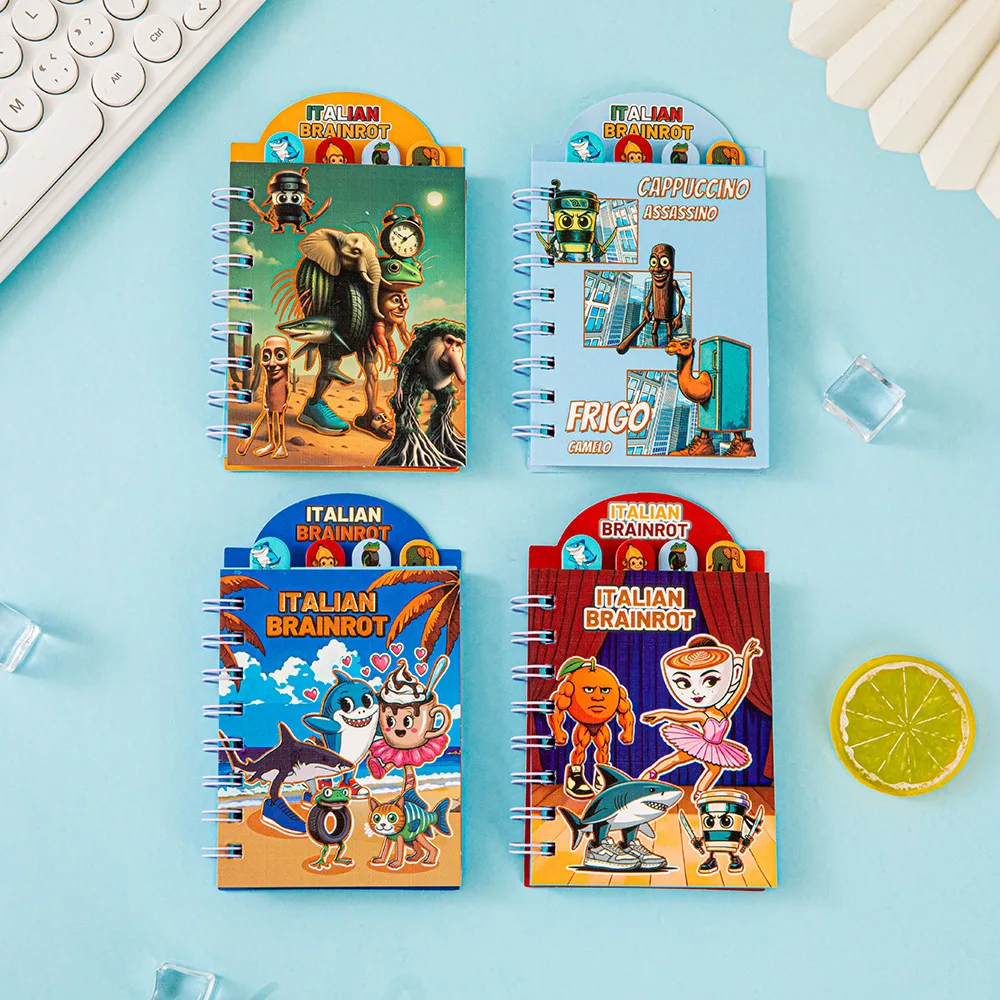 Italian Brainrot Notebooks Tralalero Tralala Tungtung Kids Journals Boys Girls Back To School Notepad Stationery Children Gift