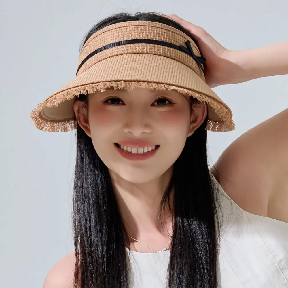 قبعات عصرية بنمط فحص الشرابات للحماية من الأشعة فوق البنفسجية، قبعة هوائية بحافة واسعة قابلة للتنفس، قبعة واقية من الشمس للربيع والصيف