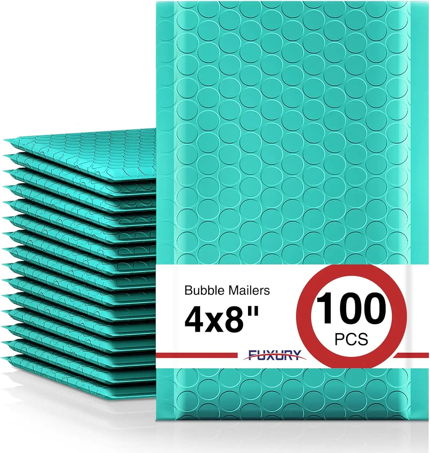 

Teal Bubble Mailers 4x8" 100 Pack, Self Seal Padded Envelopes for Small Business