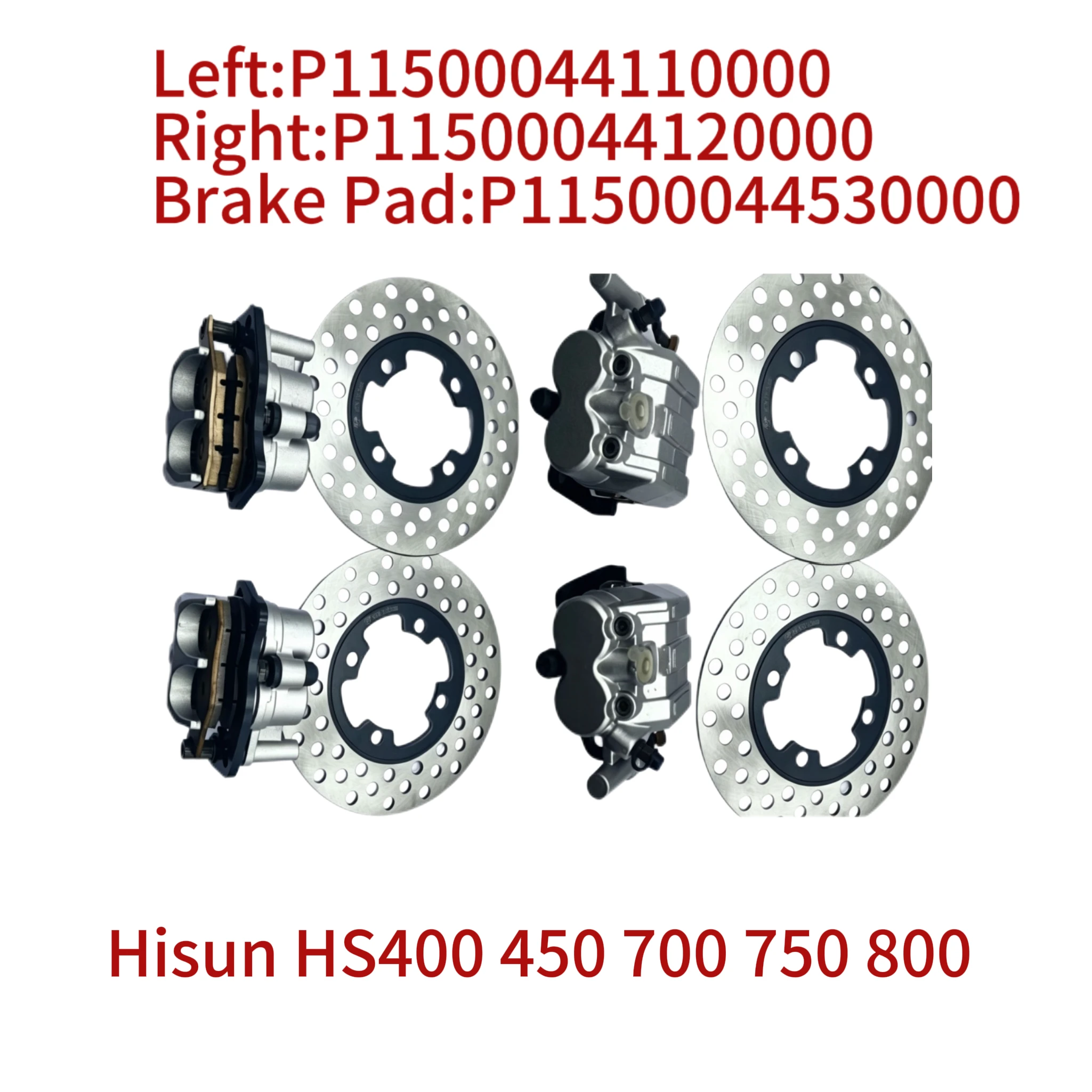

Front Brake Caliper+Rotor+Brake Pad Complete Kit Fit for Hisun HS400 HS450 HS700 HS750 HS800 UTV OEM P115000441200000
