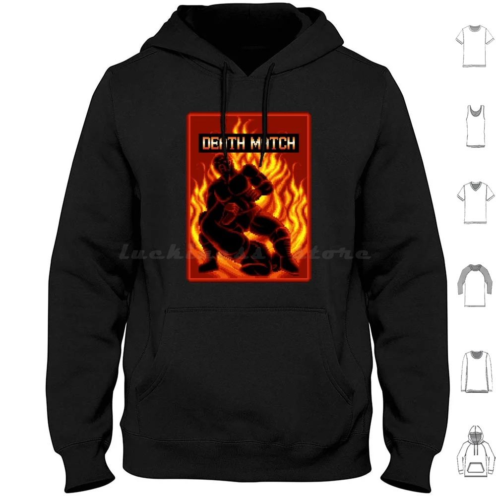 Burning Desire For Destruction Hoodies Long Sleeve Death Match Wrestling World Heroes Snk Neo Geo Neogeo Arcade Retro