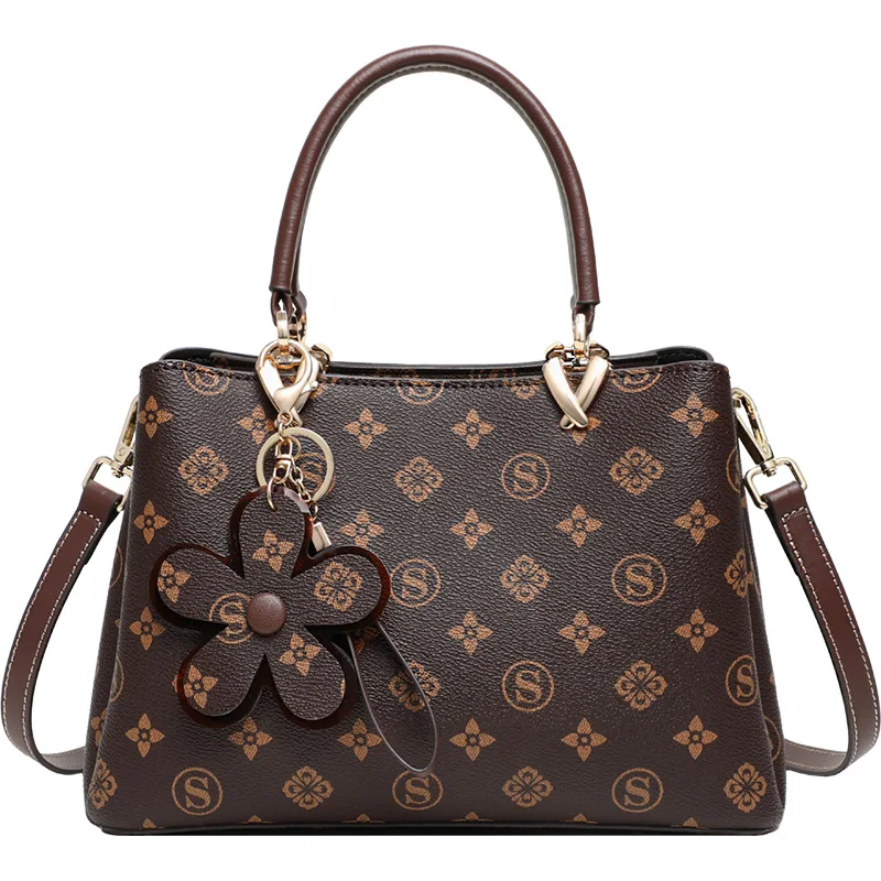 

Vintage High-end Elegant Women's Bag 2026 Design Brown Handbag Daily Commute Large Capacity Crossbody Bag