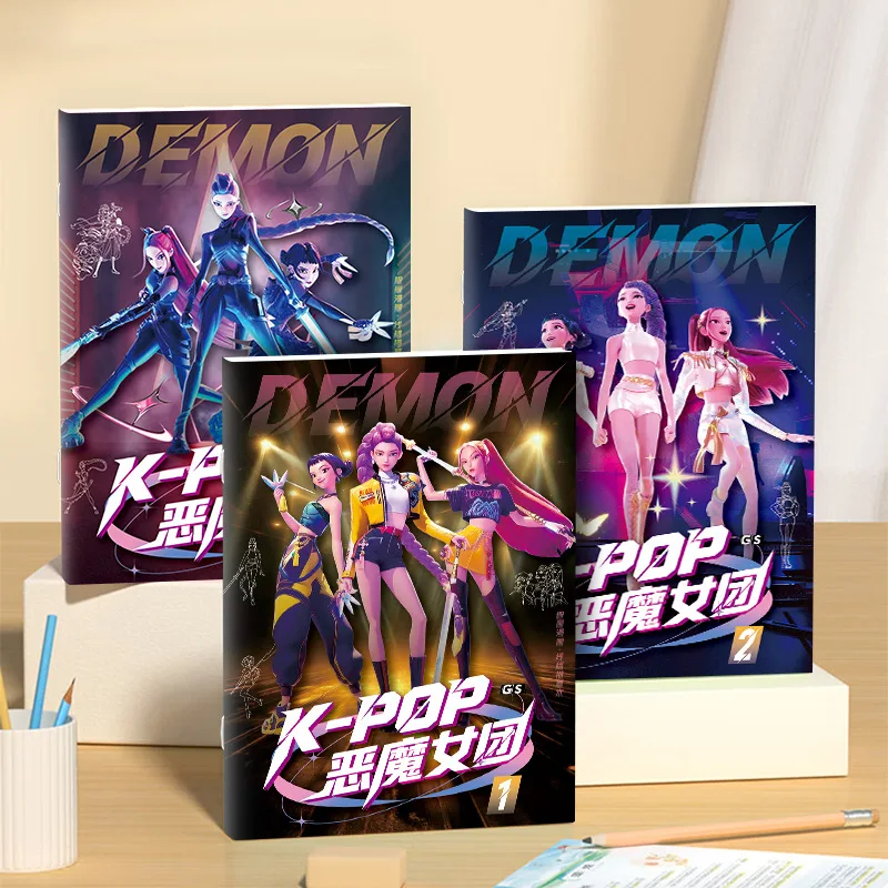 كتاب رسم تتبع صياد شيطان Kpop - كتاب تلوين رسم خط الرسوم المتحركة، هدية رسم للأطفال للعطلات #5