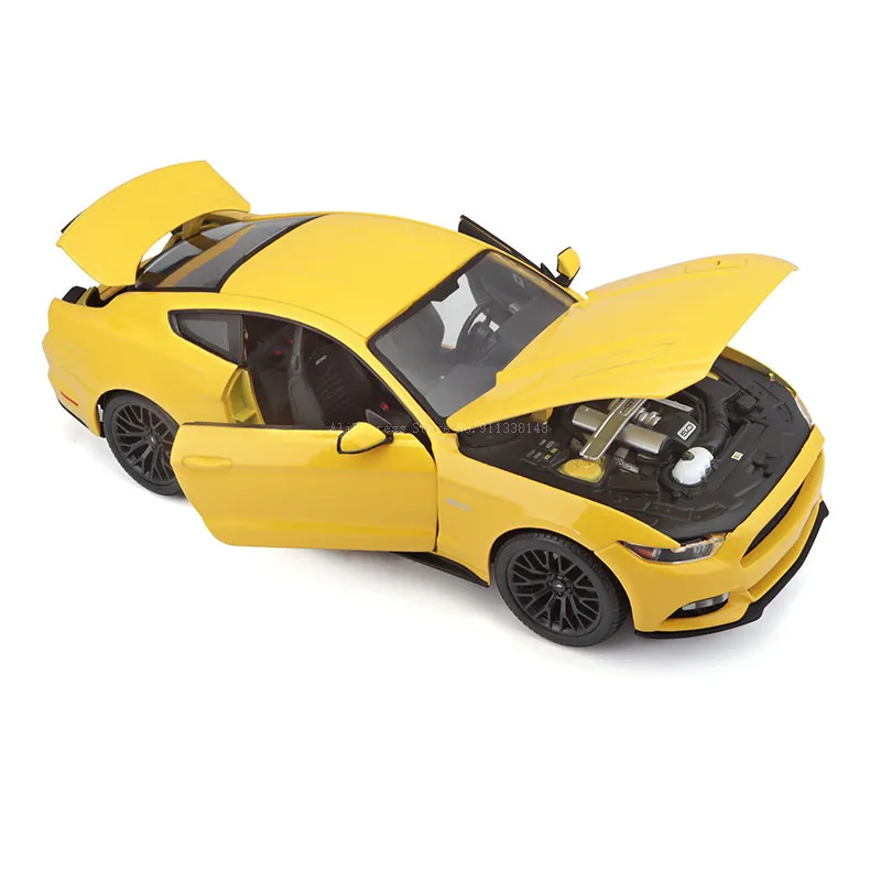 Maisto 1:18 2015 Ford Mustang GT yellow Classic Alloy Car Model Static Die Casting Model Collection Gift Toy Gift